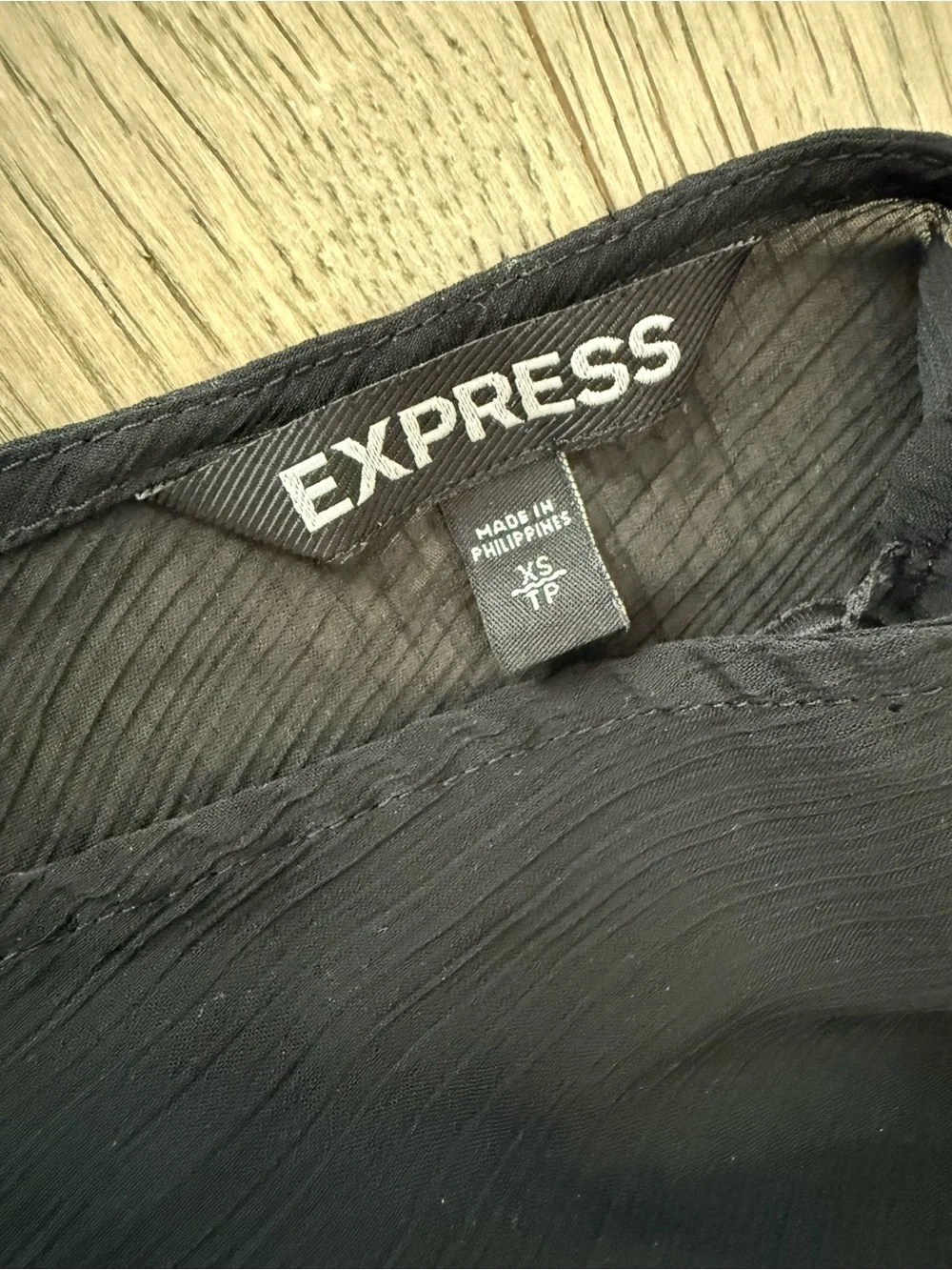 Express Black V-Neck Mini Dress - Picture 2 of 4